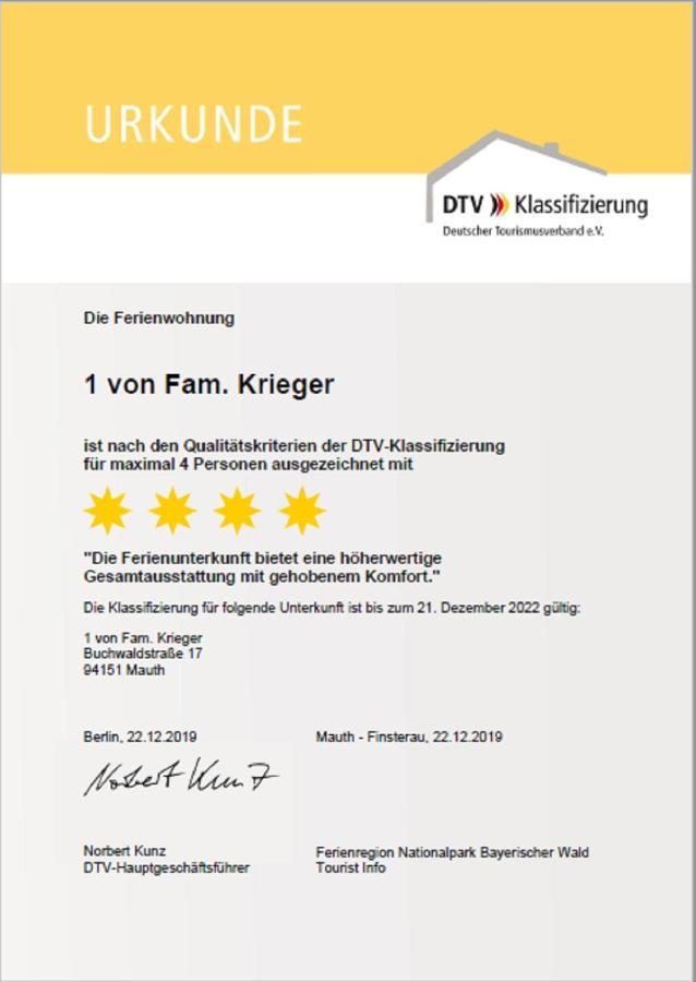 Ferienwohnungen Krieger Mauth Esterno foto